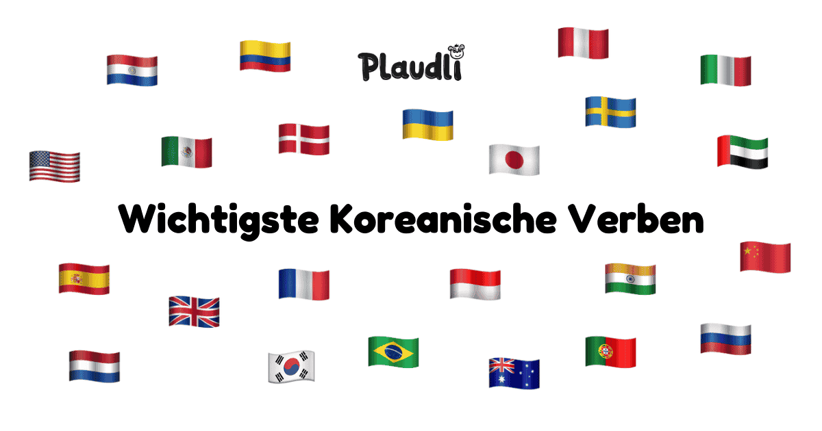 Die 200 wichtigsten koreanischen Verben (Liste)